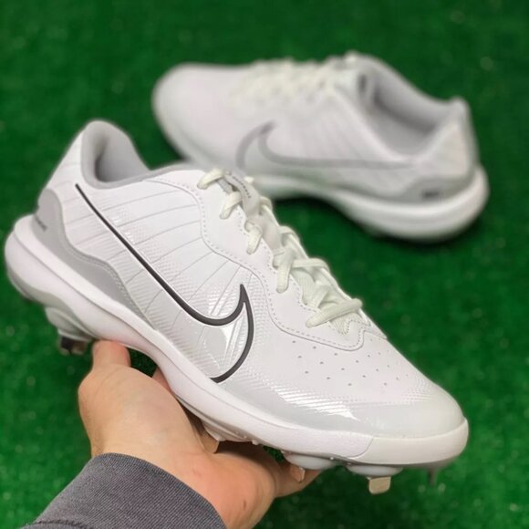 Nike Alpha Huarache Varsity 4 Men Metal Baseball Shoe White DJ6516-100 NEW Sz 7 - Picture 1 of 10